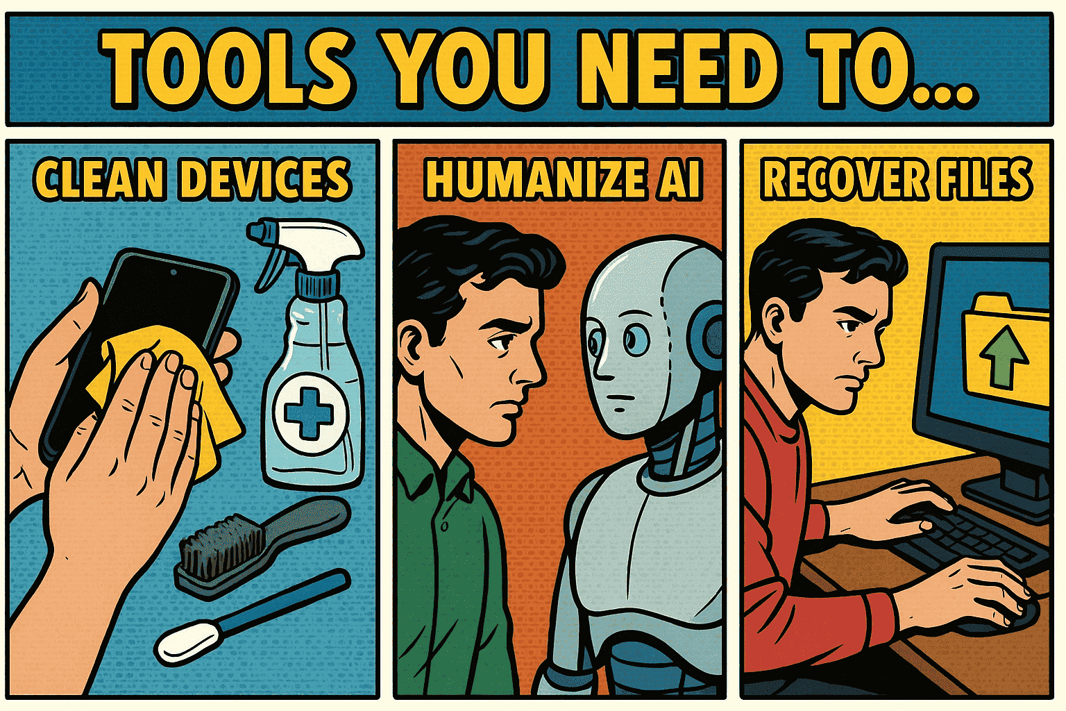Tools You Need to Clean Devices, Humanize AI & Recover Files