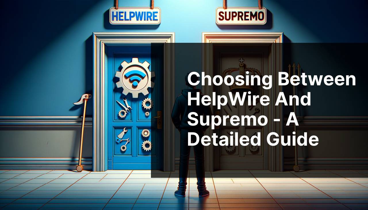 Choosing Between HelpWire and Supremo - A Detailed Guide