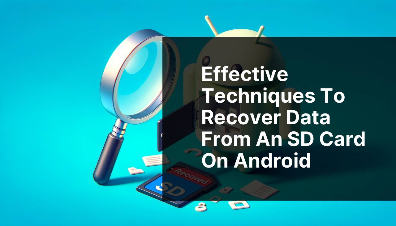 Effective Techniques to Recover Data from an SD Card on Android