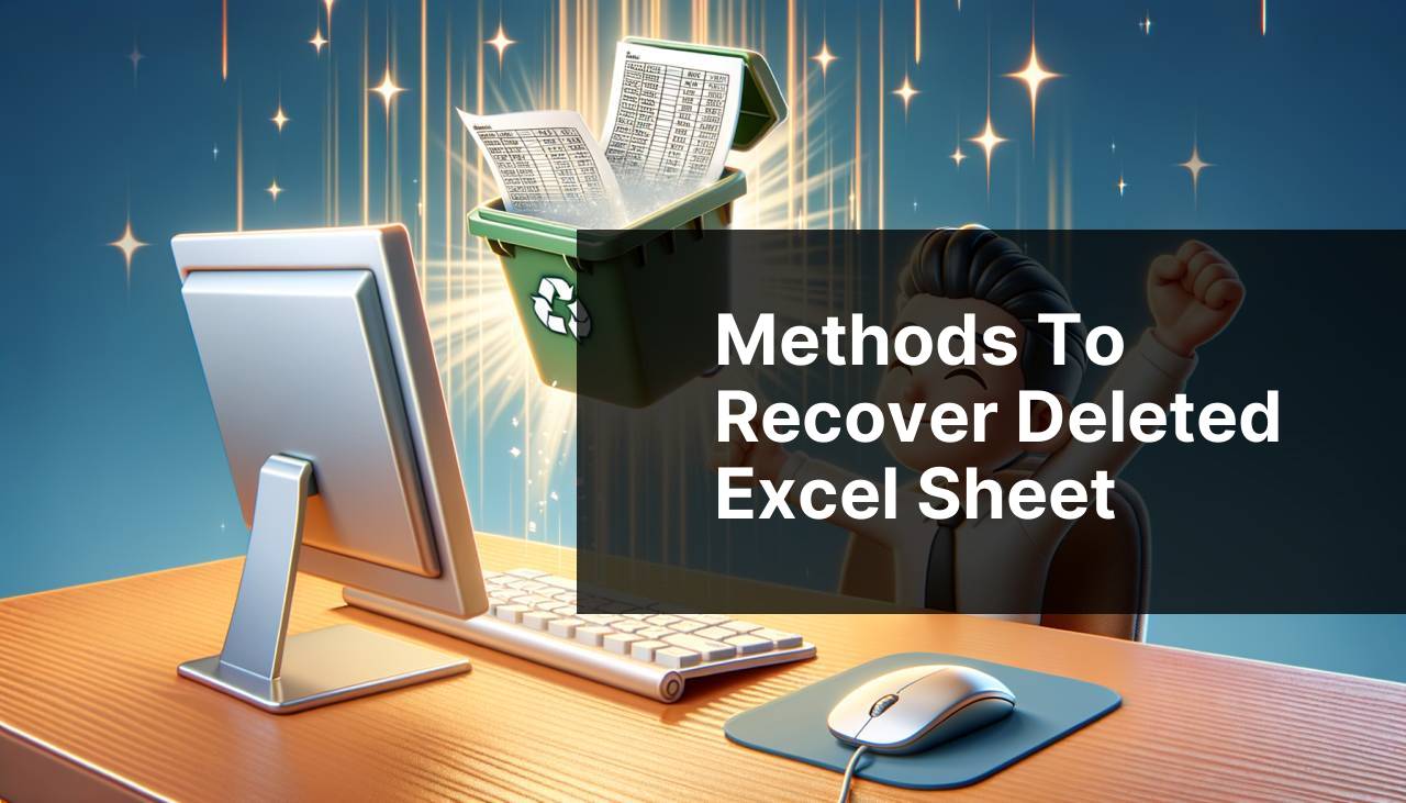 Methods to Recover Deleted Excel Sheet