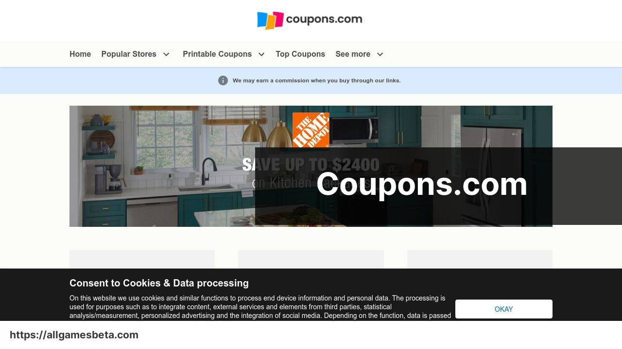 https://www.coupons.com/ screenshot