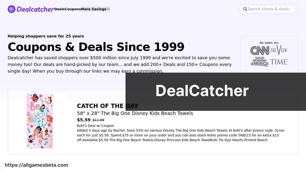 https://www.dealcatcher.com/ screenshot